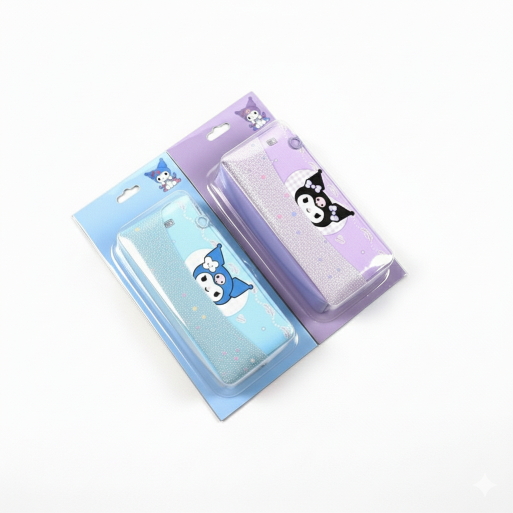Cute Kuromi & My Melody Glitter Pencil Cases | Kidzer Mania