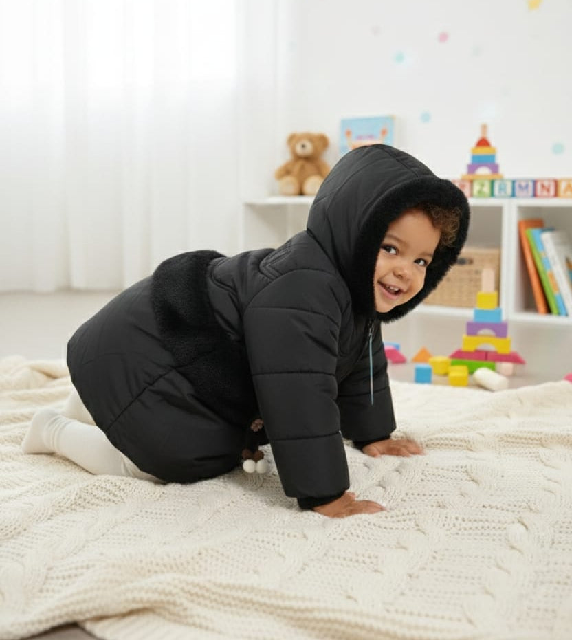 Premium Kids Winter Hooded Puffer Jacket - Ultra Warm & Cozy