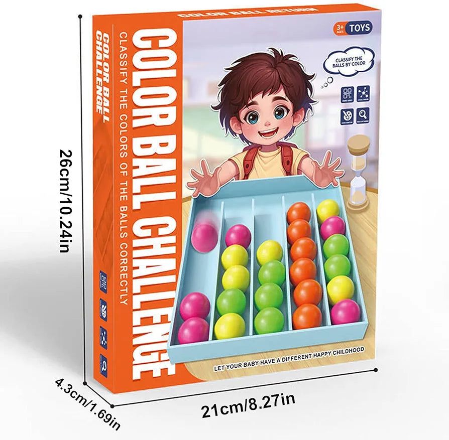 Color Ball Challenge Board Game – Educational Sorting & Logic Toy for Kids
