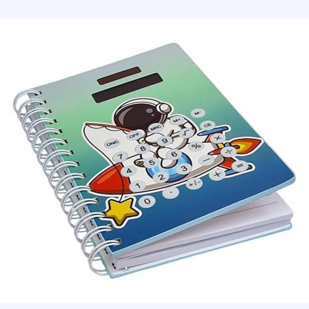 Space Astronaut Spiral Diary with Built-in Calculator & Stationery Set – Premium School Gift for Boys & Girls