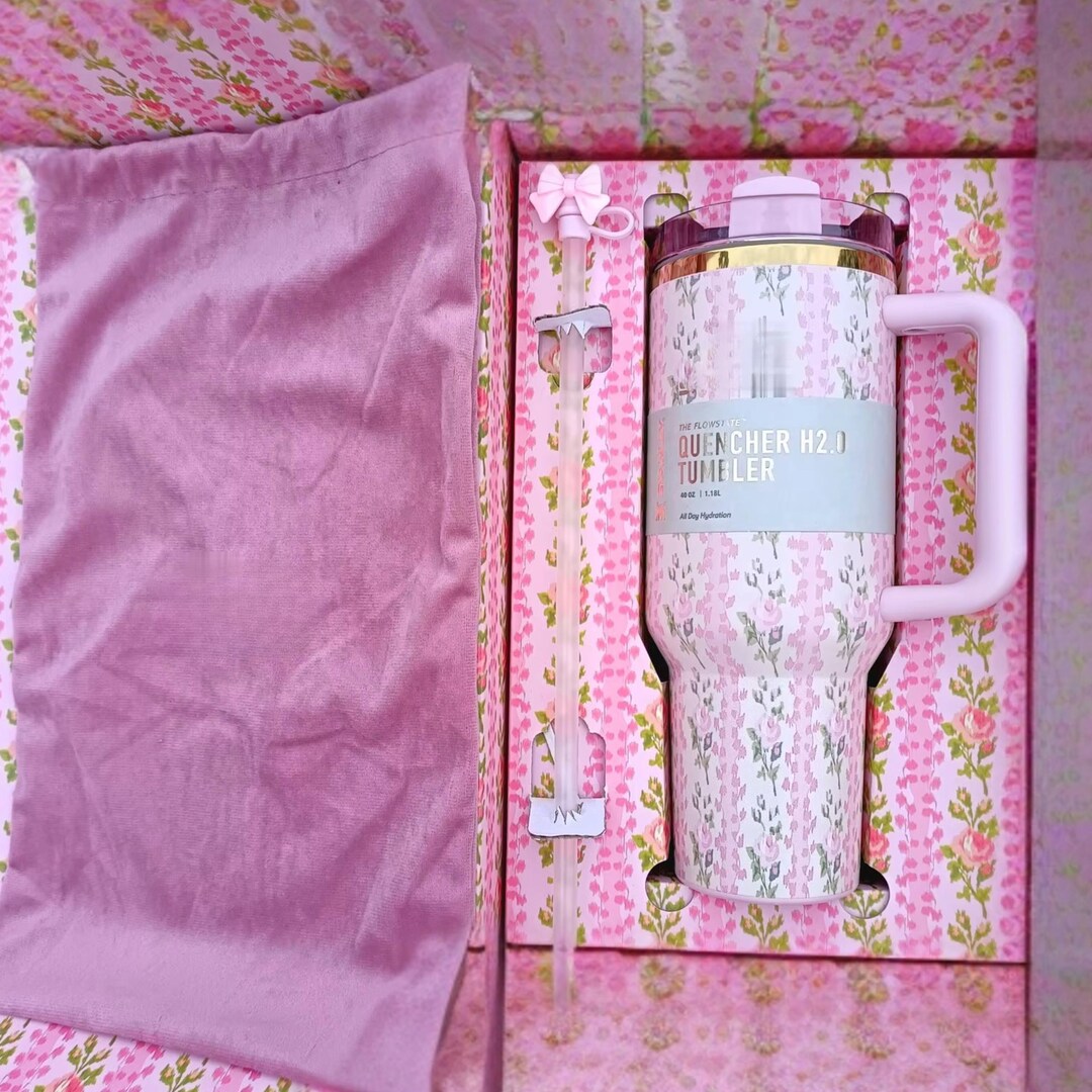 LOVESHACKFANCY x Stanley Pink Floral Tumbler