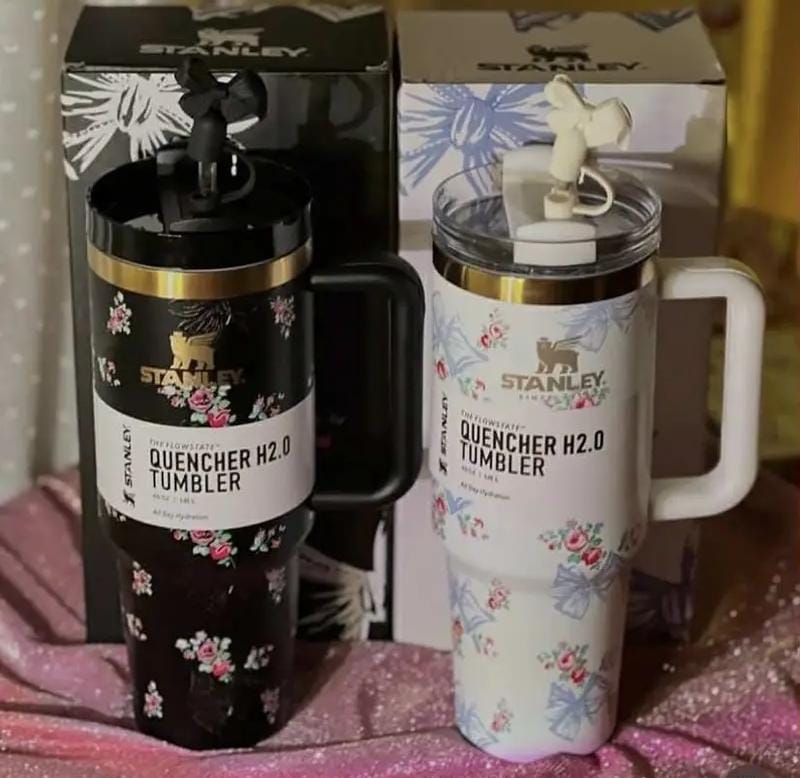Imported Stanley LoveShackFancy Tumblers - Floral Design 40oz FlowState™ Quencher H2.0