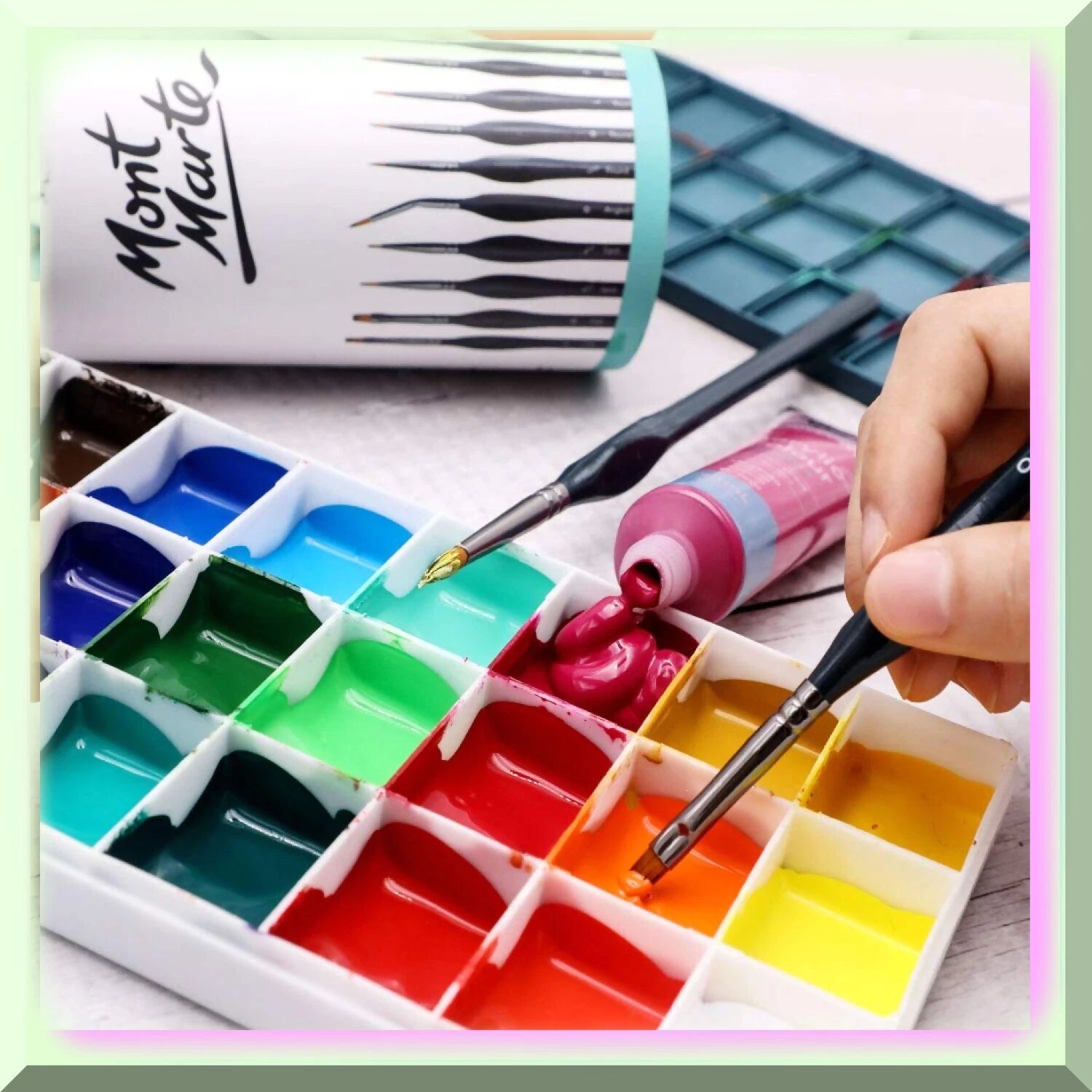 Artistic Touch Brush Set: 15-Piece Taklon Bristle Collectio