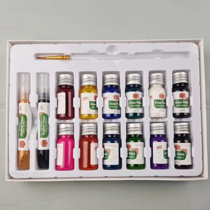 Glass Color Painting Colors Set Of 15